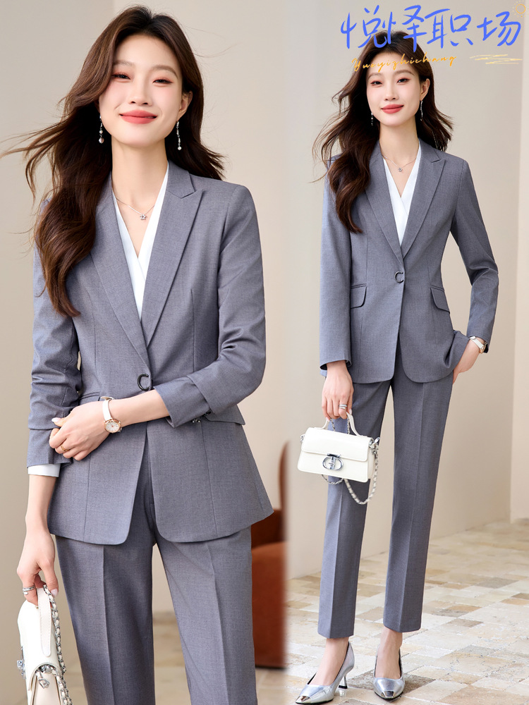 Women Formal Wear Shirt And Pant - Women's Suit Set: Professional Attire with