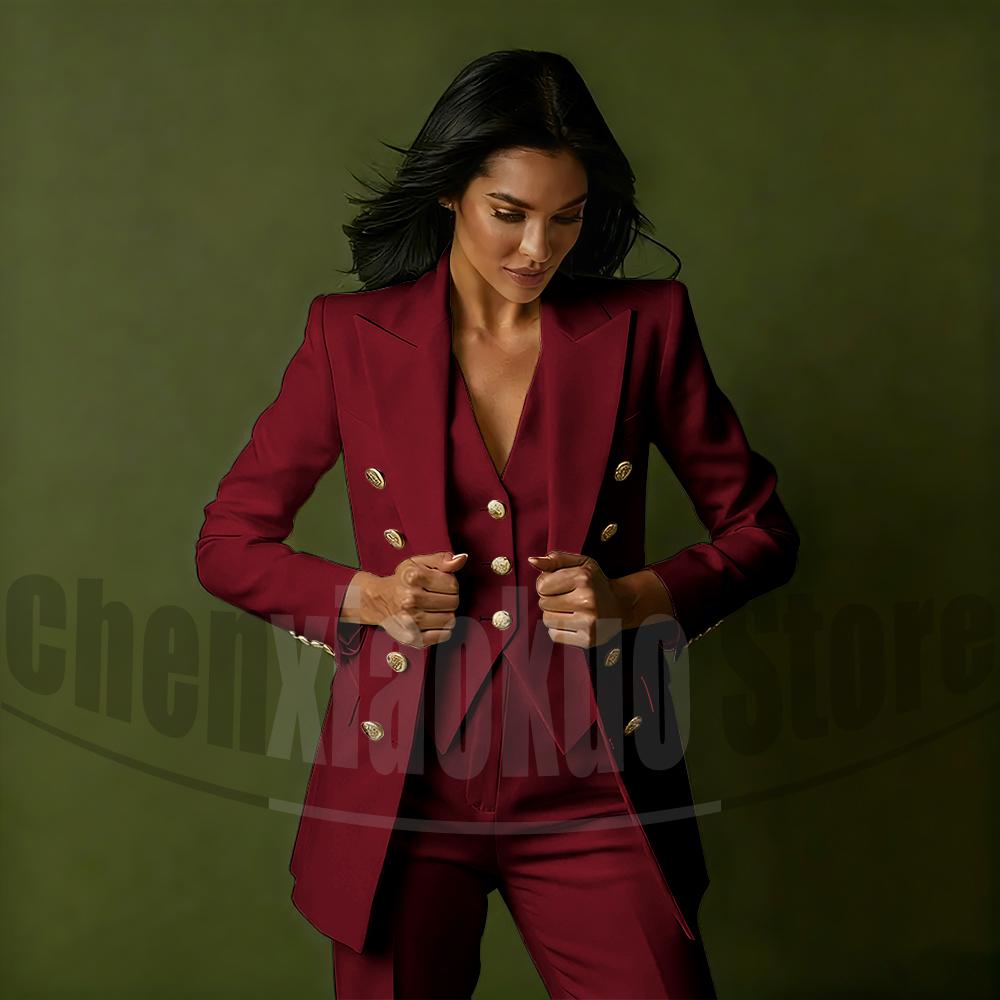 Women's Double Breasted Three  - Women Formal Wear Shirt And Pant review and price