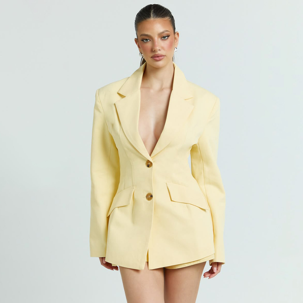 Light Yellow Women's 2Pic Suit - Women Formal Wear Shirt And Pant review and price