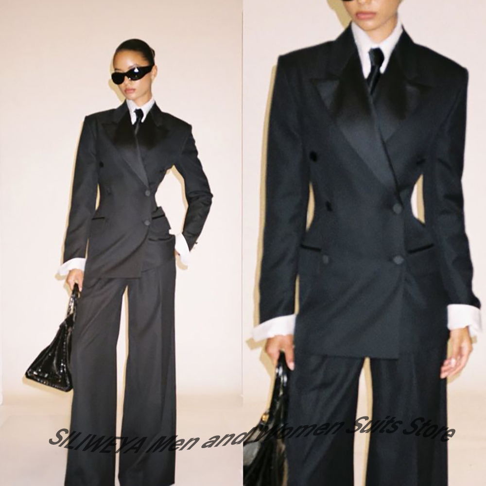 Professional Women's Black Dou - Women Formal Wear Shirt And Pant review and price