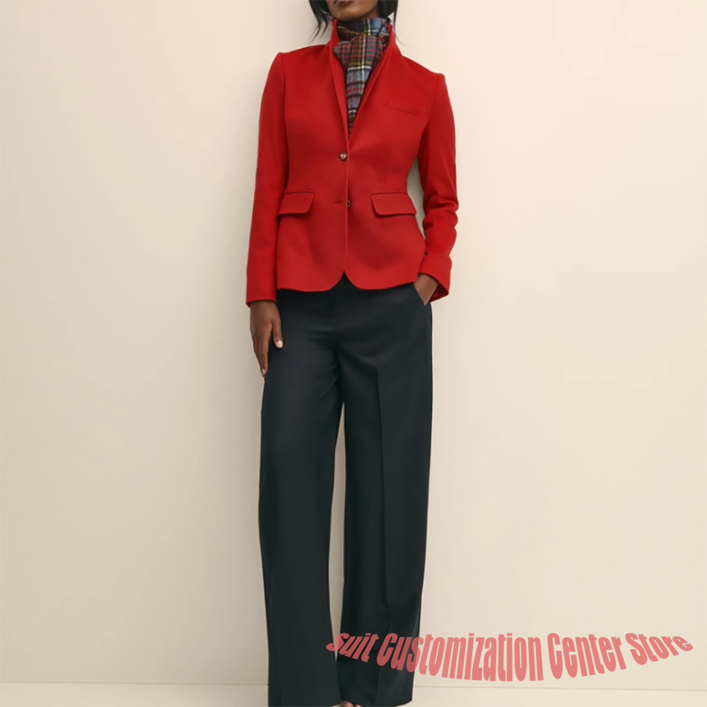 Women's Navy Woolen Clothes Si - Women Formal Wear Shirt And Pant review and price
