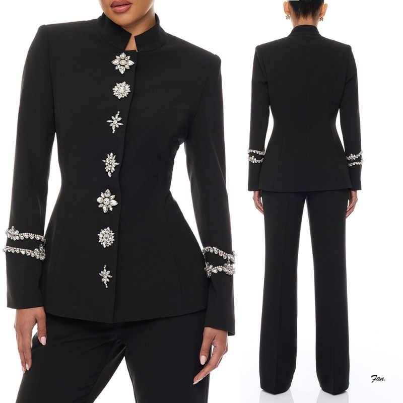 Designer Crystal Women Pants S - Women'S Formal Jackets To Wear With Dresses review and price