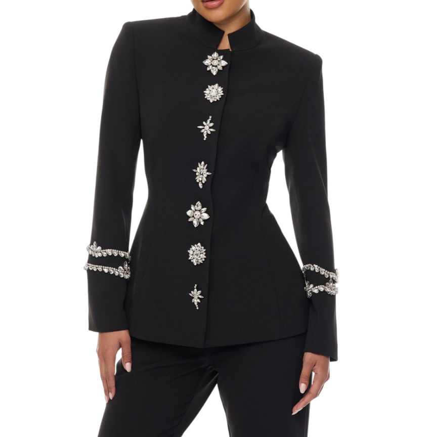 Designer Crystal Women Pants S - Women'S Formal Jackets To Wear With Dresses review and price