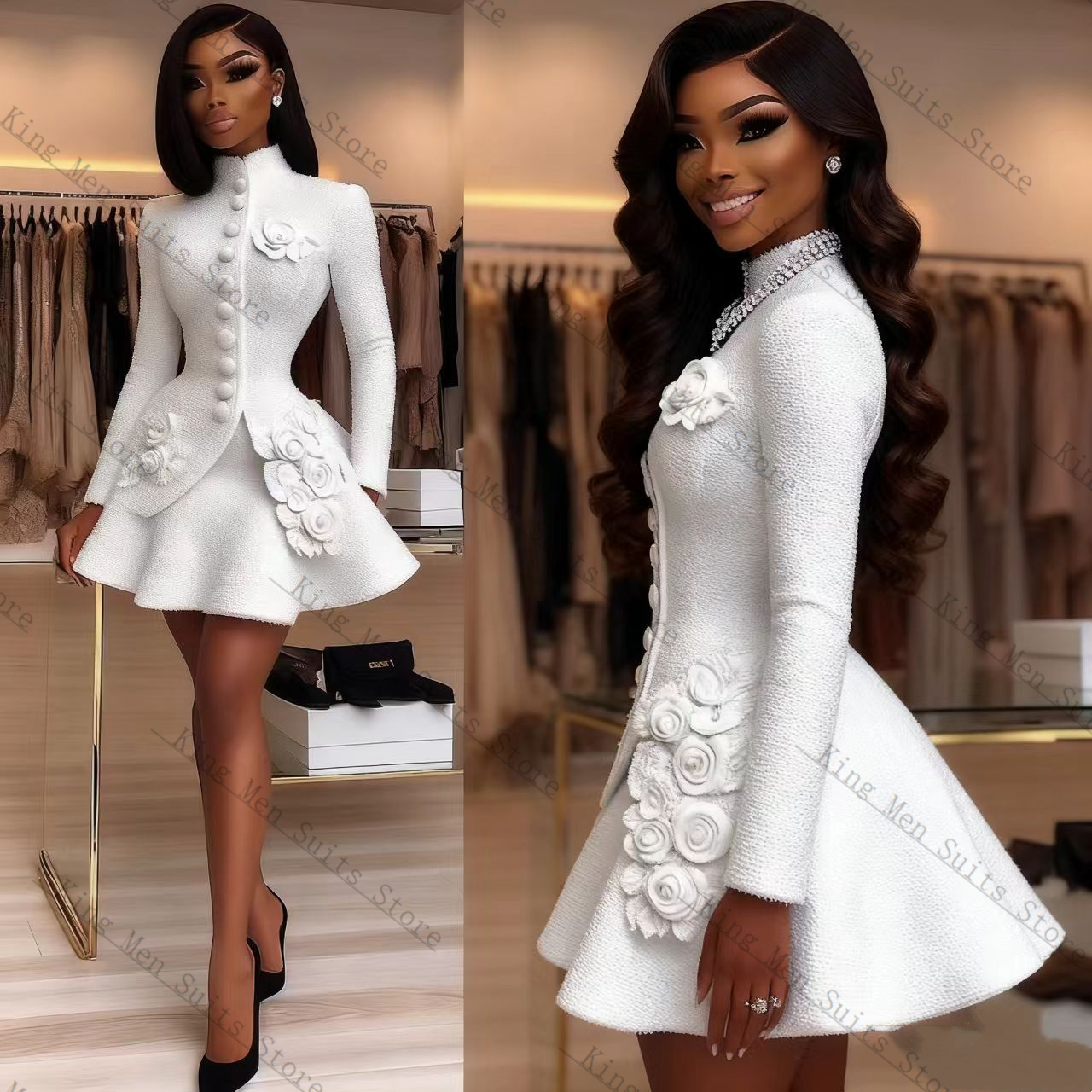 Luxury White Women Suit Set 2  - Women'S Formal Jackets To Wear With Dresses review and price