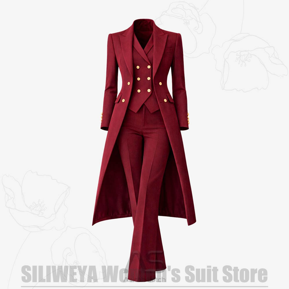 Women's Suit 3 Piece Double Br - Women Formal Wear Shirt And Pant review and price