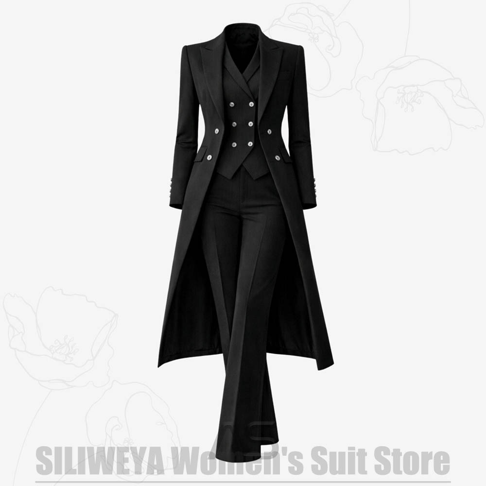 Women's Suit 3 Piece Double Br - Women Formal Wear Shirt And Pant review and price