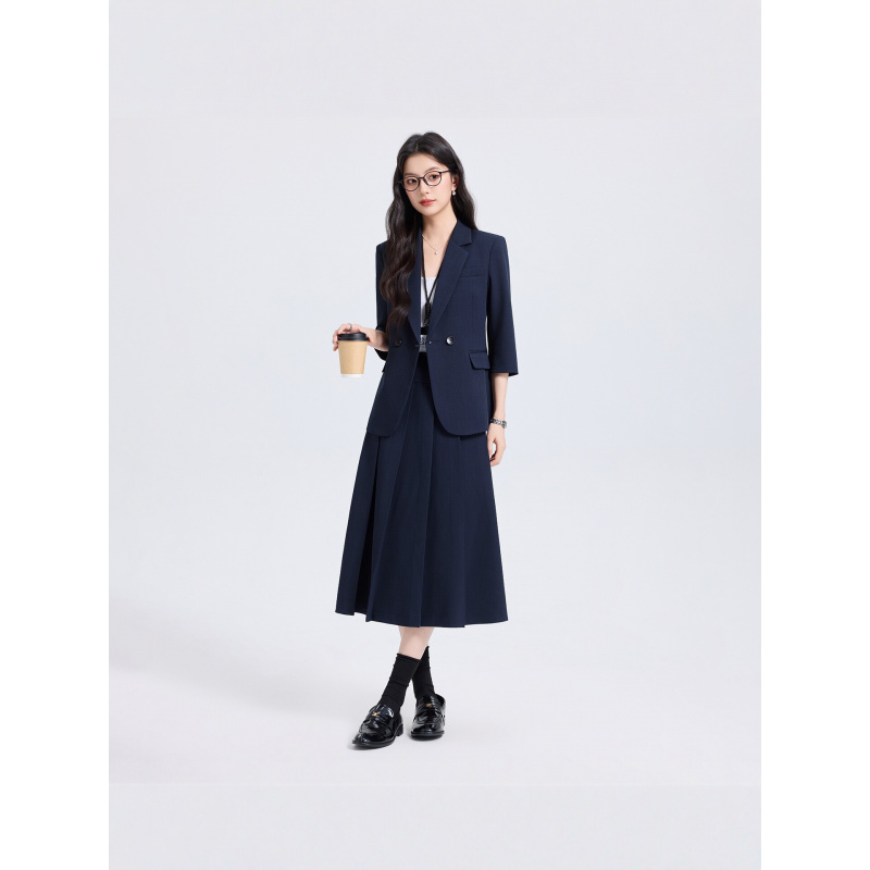 Navy Blue Women's Suit Set for - Women Formal Wear Shirt And Pant review and price