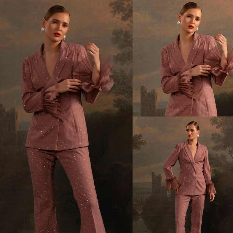 Beads Women Blazer Sets Custom - Women'S Formal Jackets To Wear With Dresses review and price