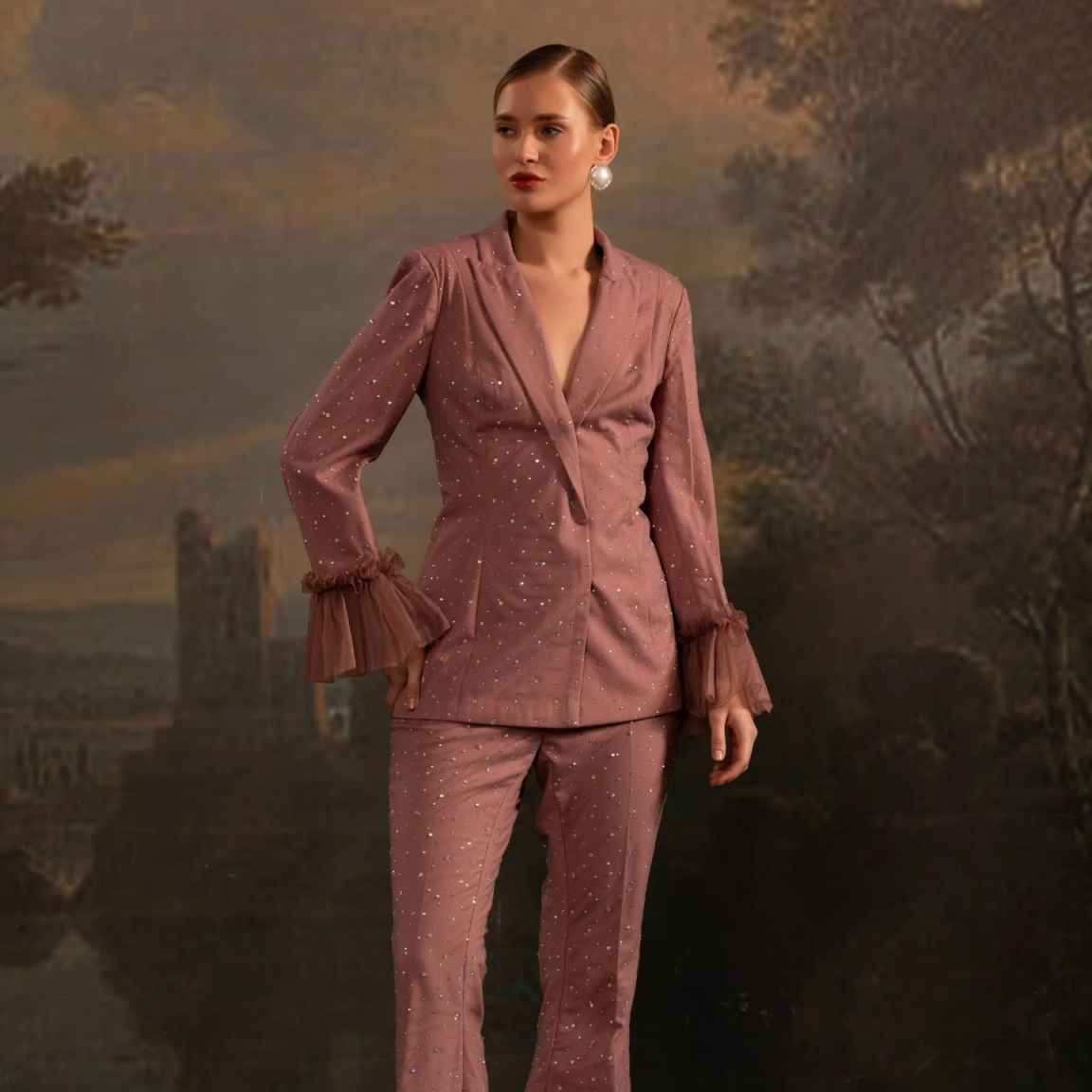 Beads Women Blazer Sets Custom - Women'S Formal Jackets To Wear With Dresses review and price