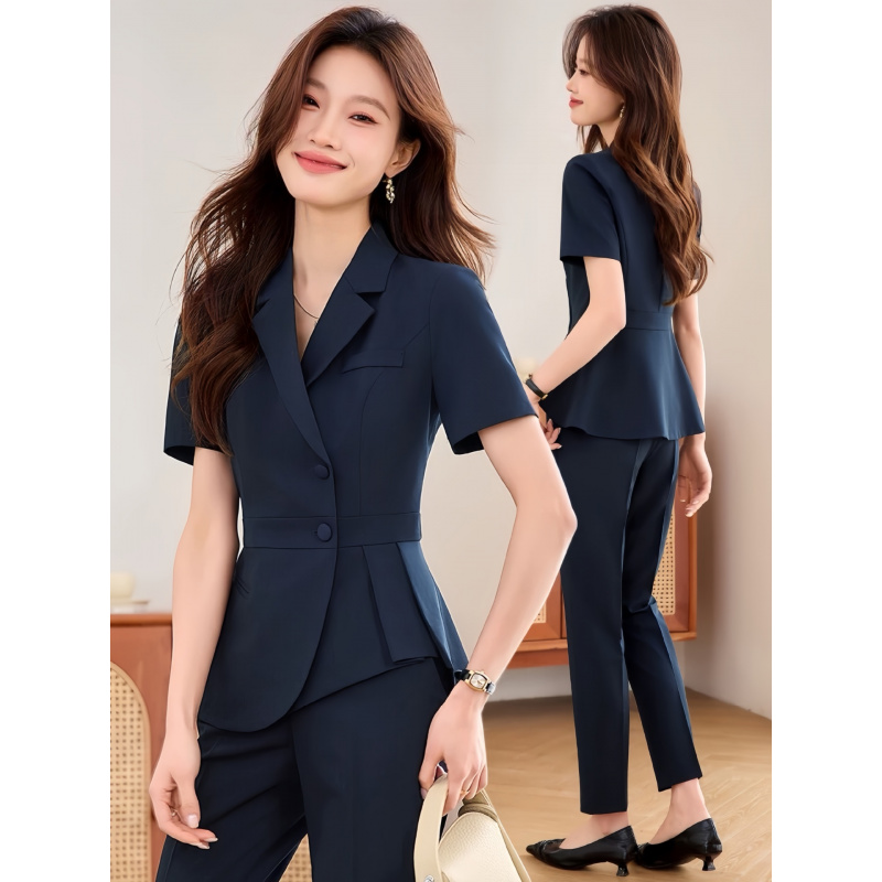 Navy blue women's thin profess - Women Formal Wear Shirt And Pant review and price